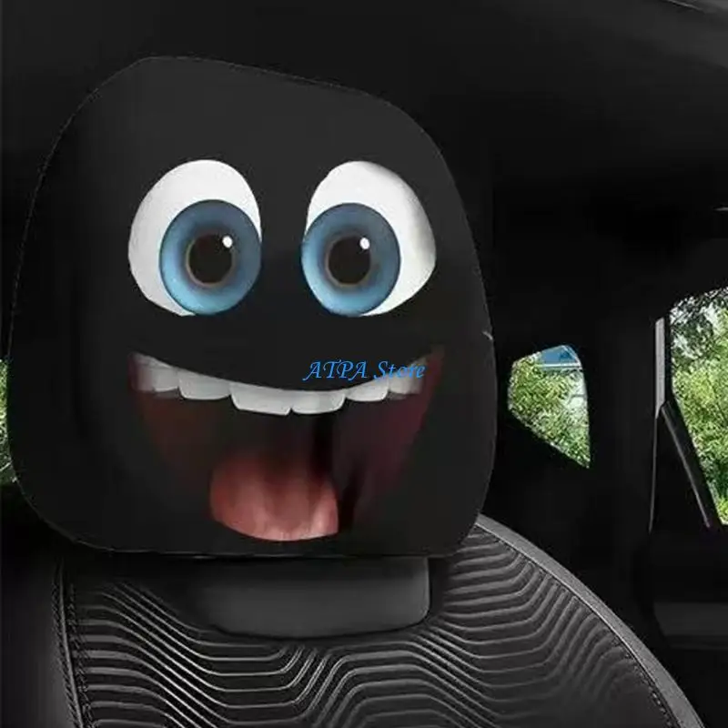 U13C Festive Auto Accessories Halloween Headrest Protectors Comfortable Dust Cover