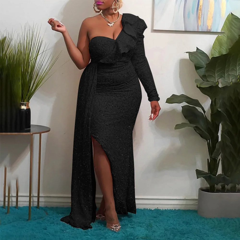female party wear dress Yesexy 2026 New Elegant Dresses Women Mermaid Sequin Mesh Evening Prom Chic Elegant Stylish Women's Western Party Wear