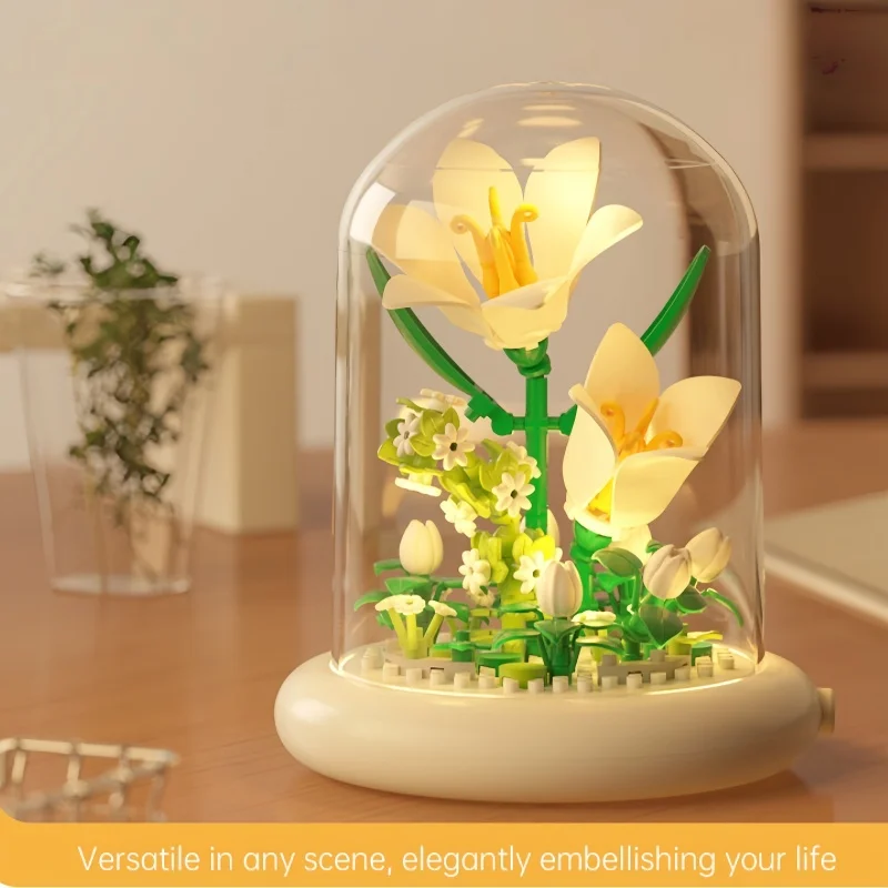 KNEW BUILT Ewige Rose Mikro-Mini-Baustein-Blumenspielzeug - Immer Blühend Ohne Verwelken, Ideales Valentinstag-Geschenk für Mädchen – Detail 7