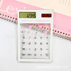 Creative Quicksand Cute Calculator Transparent Calculator Solar Energy Student Portable Touch Mini Solar Calculator