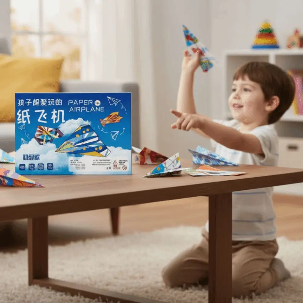 ورقة اليدوية طائرة اوريغامي الفن التعلم طائرة مونتيسوري اوريغامي مجموعة ثلاثية الأبعاد الكرتون تنوعا لعبة الطائرات الورقية