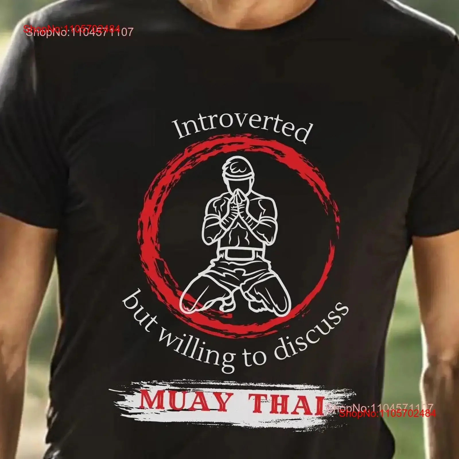 Introverted but willing to discuss Muay Thai T Shirt Martial Arts Quiet Practitioner Muai Lover Apparel vintage Washed fashion