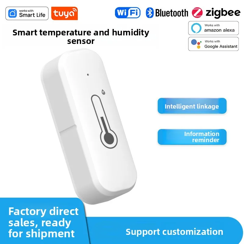 

Датчик температуры и влажности в стиле граффити, Wi-Fi + Bluetooth, двойной режим, контроллер связи для умного дома, мониторинг окружающей среды