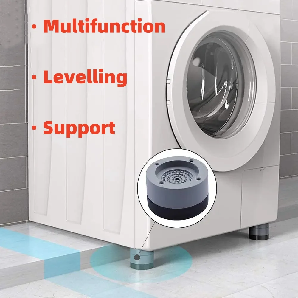 4Pcs Washing Machine Anti-vibration Foot Pad Rubber Slipstop Silent Supportor Furniture Leveling Foot Pads Household Accessories image 4