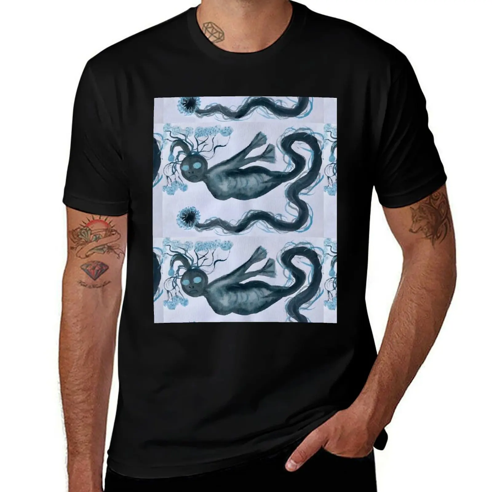 Demon Mermaid T-Shirt graphic t shirt vintage vintage graphic tee anime figures men t shirts high quality