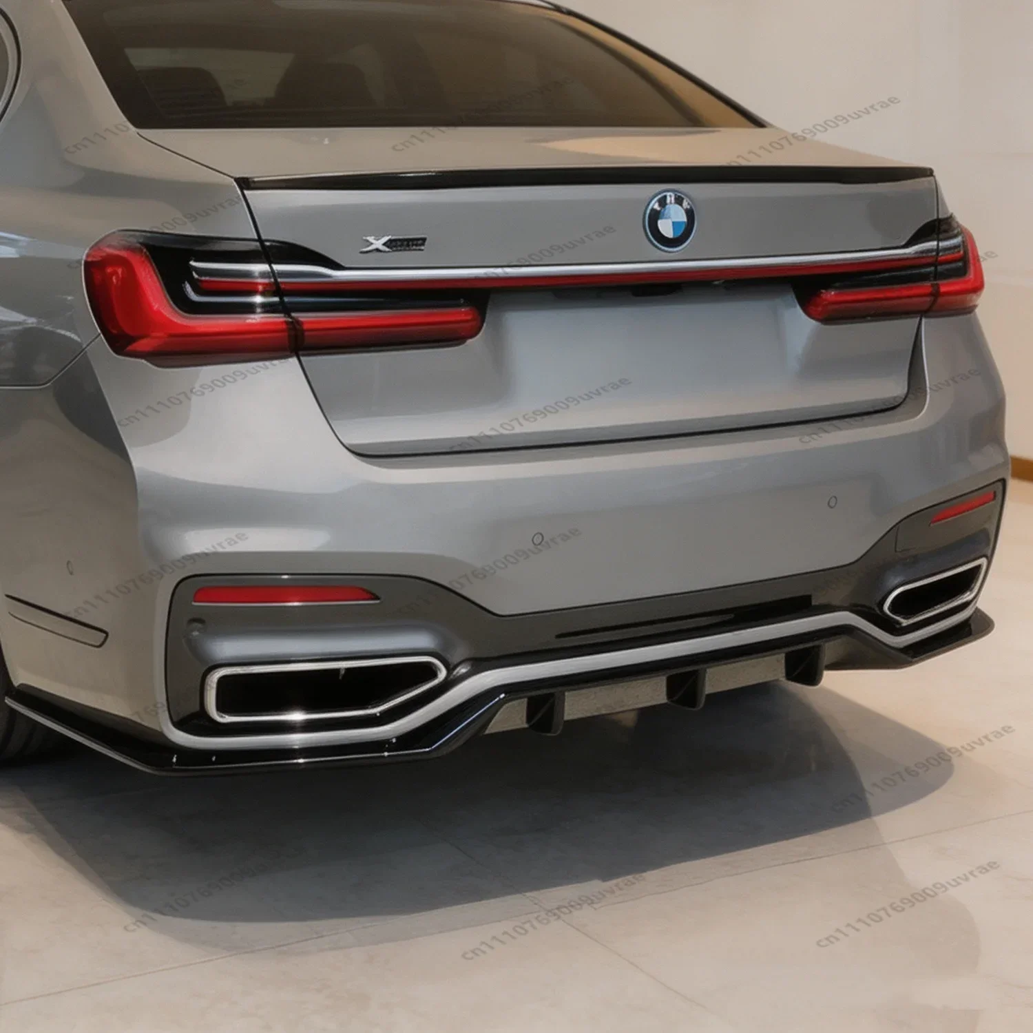Gloss Black MP Style ABS Rear Bumper Diffuser Splitters Valance For BMW 7 Series G11 G12 M Sport 2019-2022 Facelift Bodykits