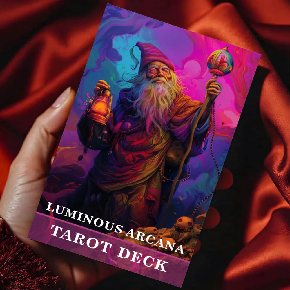 Leuchtendes Arcana-Tarot-Deck mit 78 Karten, 13 x 8 cm, perfekt für Weisheit, Kreativität und Erleuchtung, Kartenspiel für Erkenntnis – Detail 4