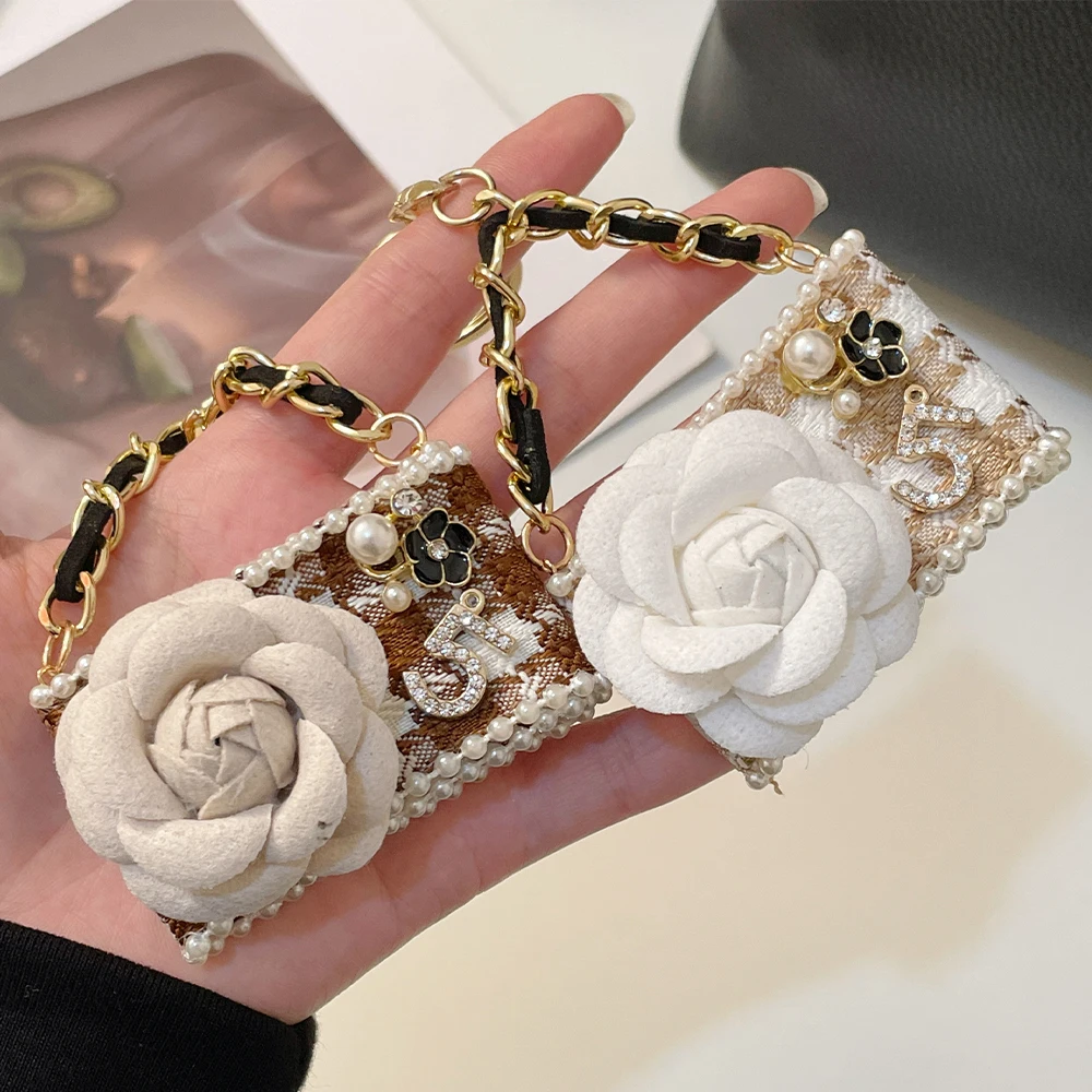 2024 Fashion Flower Keychain Camellia Handbag Pendant Gifts Souvenirs