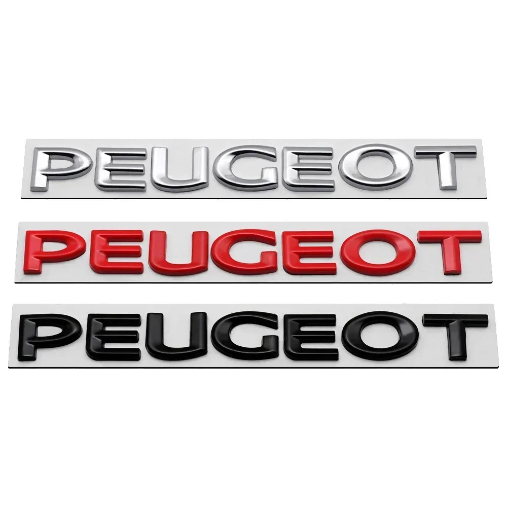 Metal Letter Sticker Car Rear Trunk Emblem Label for Peugeot 3008 308 2008 208 408 4008 GT 5008 307 508 206 207 301 Decoration