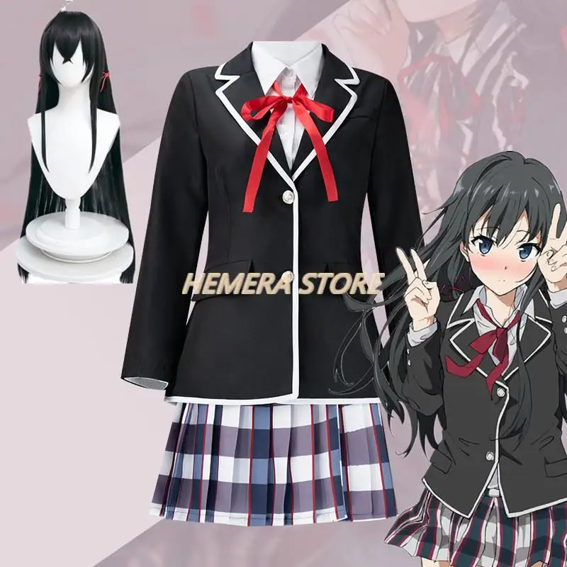 Anime Yukinoshita Yukino My Youth Romantic Comedy Is Wrong As I Expected Teen SNAFU Cosplay Costume Wig School Uniform Hallowen