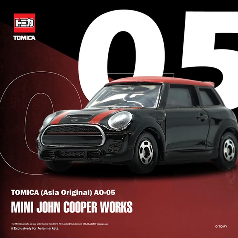 Takara Tomy Tomica Asia oryginalna AO-05 MiniJohn Cooper Works (azja Ver.) 1/67 zabawki ze stopu Model odlewany Metal pojazdu silnikowego