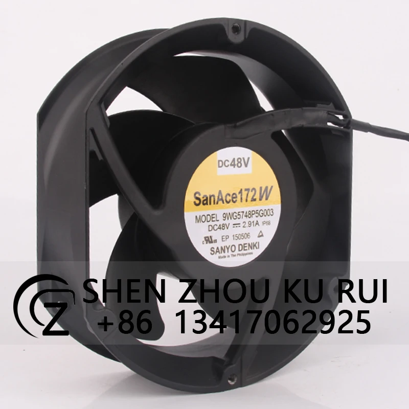 Case Cooling Fan High air volume Inverter Fan Heat Dissipation for SANYO 9WG5748P5G003 DC48V 2.91a EC AC 172X172X51MM 17CM 17251