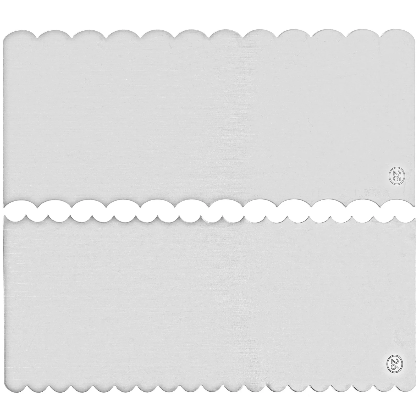 

2Pcs Cake Scraper Stainless Steel Cake Decorating Tools Baking Smoother Leveling Tool Icing Spatula Cream Scraper