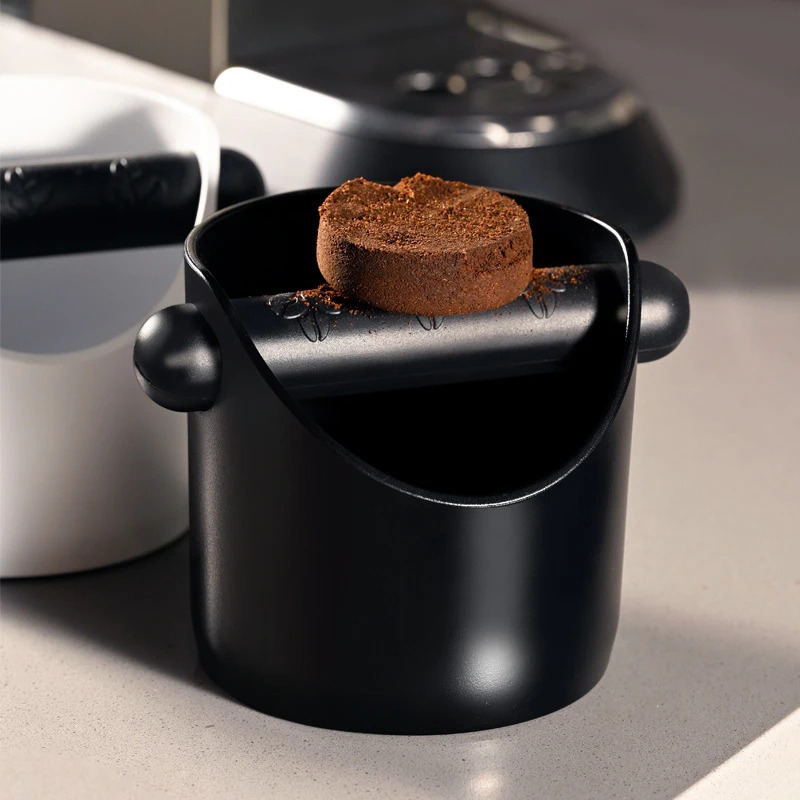Shock-Absorbent Coffee Knock Box Anti-Slip Espresso Dump Bin For Coffee Grounds With Removable Knock Bar Coffee Grind Waste Bin