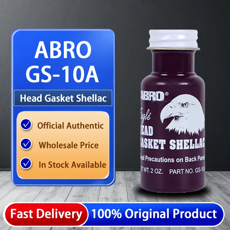 59ML ABRO GS-10A Head Gasket Shellac Cylinder Gasket Sealant High-Temp Resistant Engine Block Repair Adhesive