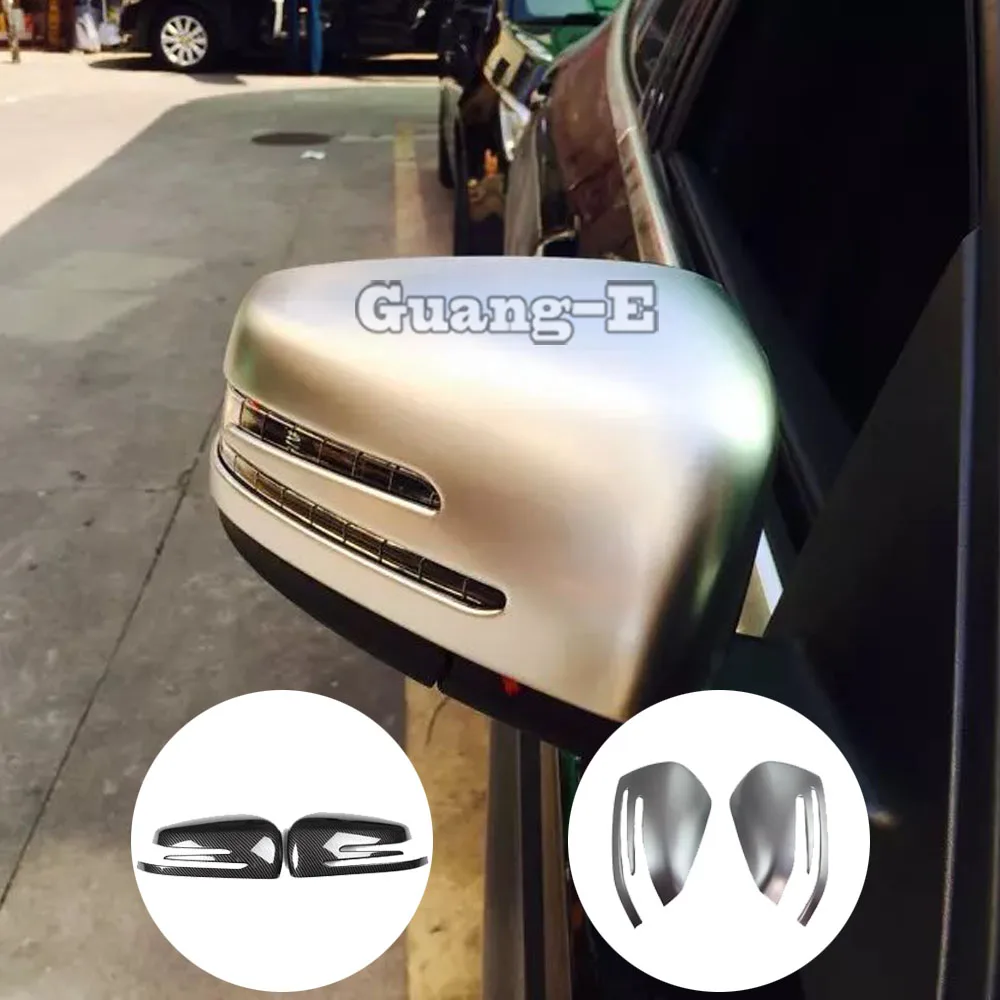 

Car Back Rear View Eyebrow Side Door Mirror Cover Stick Trim Frame Parts 2PCs For Mercedes Benz GLA 2015 2016 2017 2018 2019