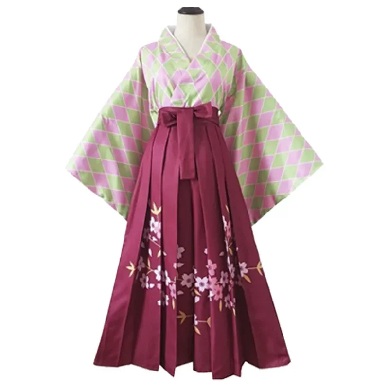 CosplayKamado Tanjirou Nezuko Kochou Shinobu Tomioka Giyuu Kanroji Mitsuri Tsuyuri Kanao Cosplay Costume Kimono Dress Anime Suit