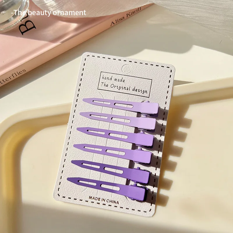 

Набор из 6 матовых заколок для волос ARLANY: нержавеющие металлические зажимы с отверстиями, стальные разделительные клипсы для укладки волос