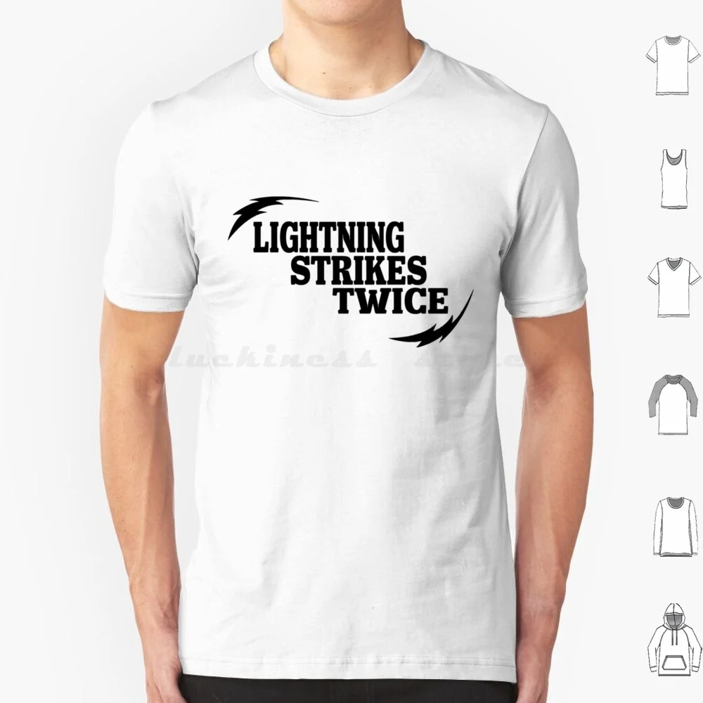 Lightning Strikes Twice T Shirt 6xl Cotton Cool Tee Go Bolt Bolts Hockey Lightning Tampa Tampa Bay Hockey Ice Hockey Ice Hockey
