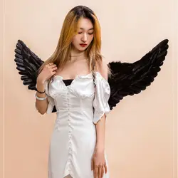 Angel Feather Wings Holiday Party Decoration Props Scene Layout New Year Party Christmas Decor Girls Catwalk Performance Show