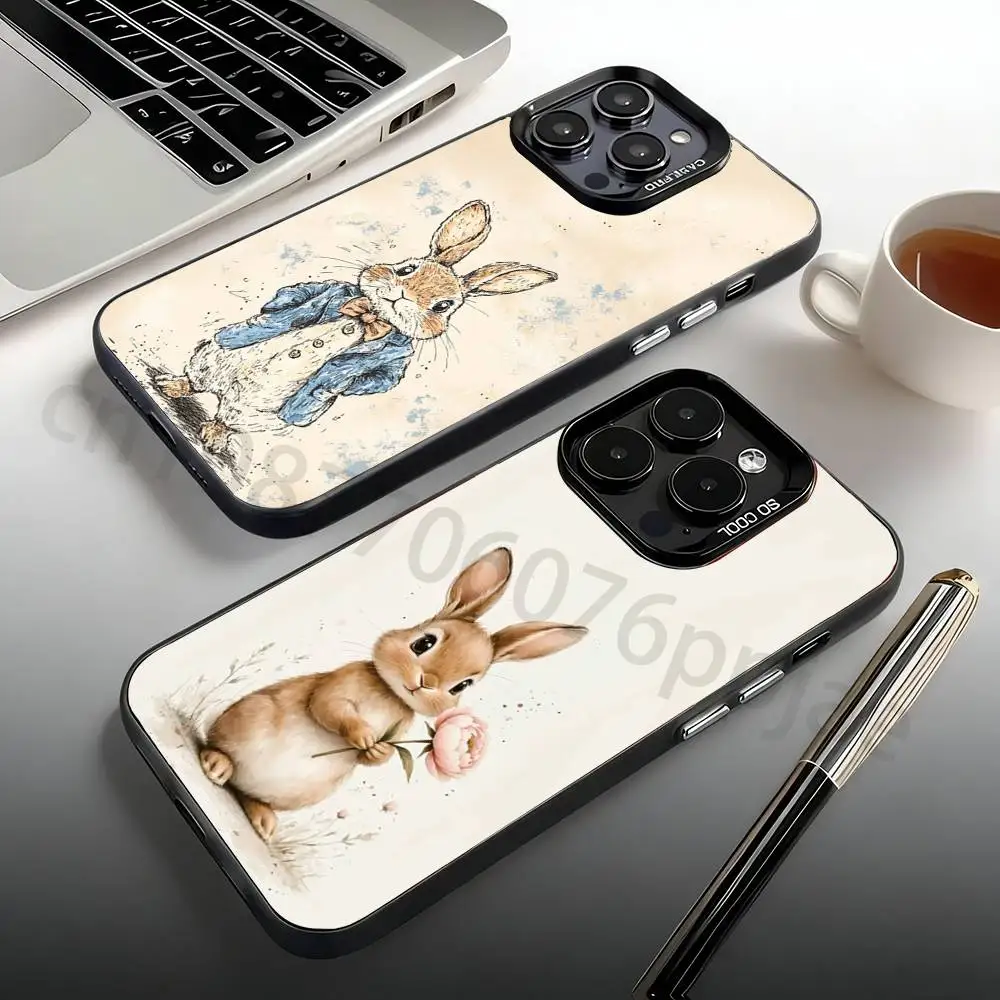 

Cute P-Peter Rabbit Phone Case For iPhone 17,16,15,14,13,12,11,Pro,Max,Plus,Mini, Anti Fall Matte Hard Bumper