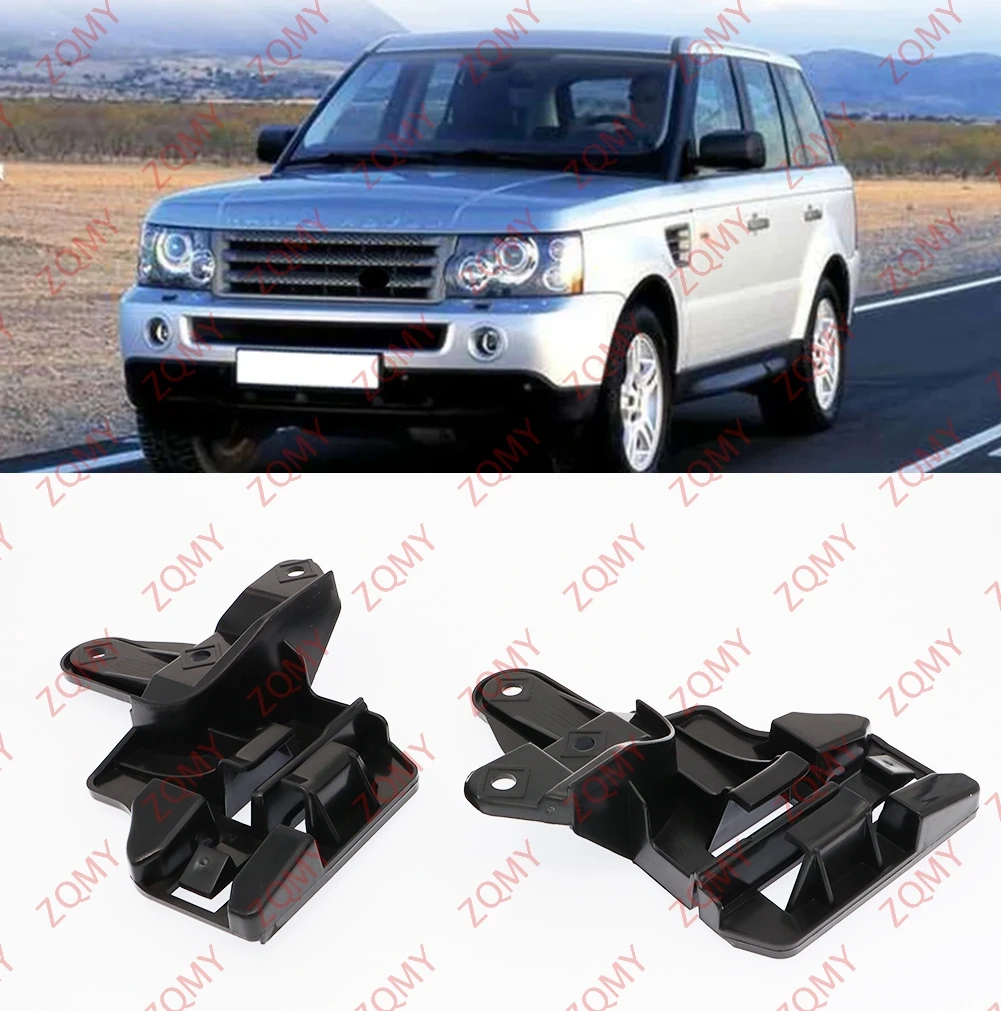 2pcs Car Front Bumper Fender Bracket Mouting Left & Right For 2006-2009 Land Rover Range Rover Black ABS DPL500070 DPL500060