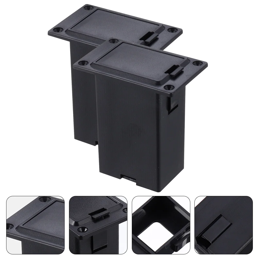 

2pcs 9V Box For Pickup Container Bass Case Surface Mount Compact Lightweight Guitar Holder Durable Guitar