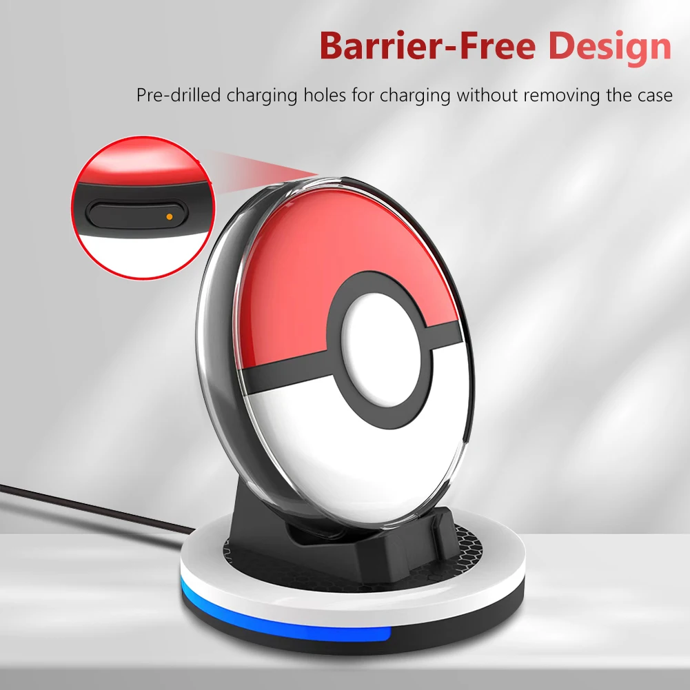 Per Pokemon GO Plus + Dock Station di ricarica di tipo C con custodia protettiva in Silicone supporto di ricarica per Pokemon GO Plus + accessori