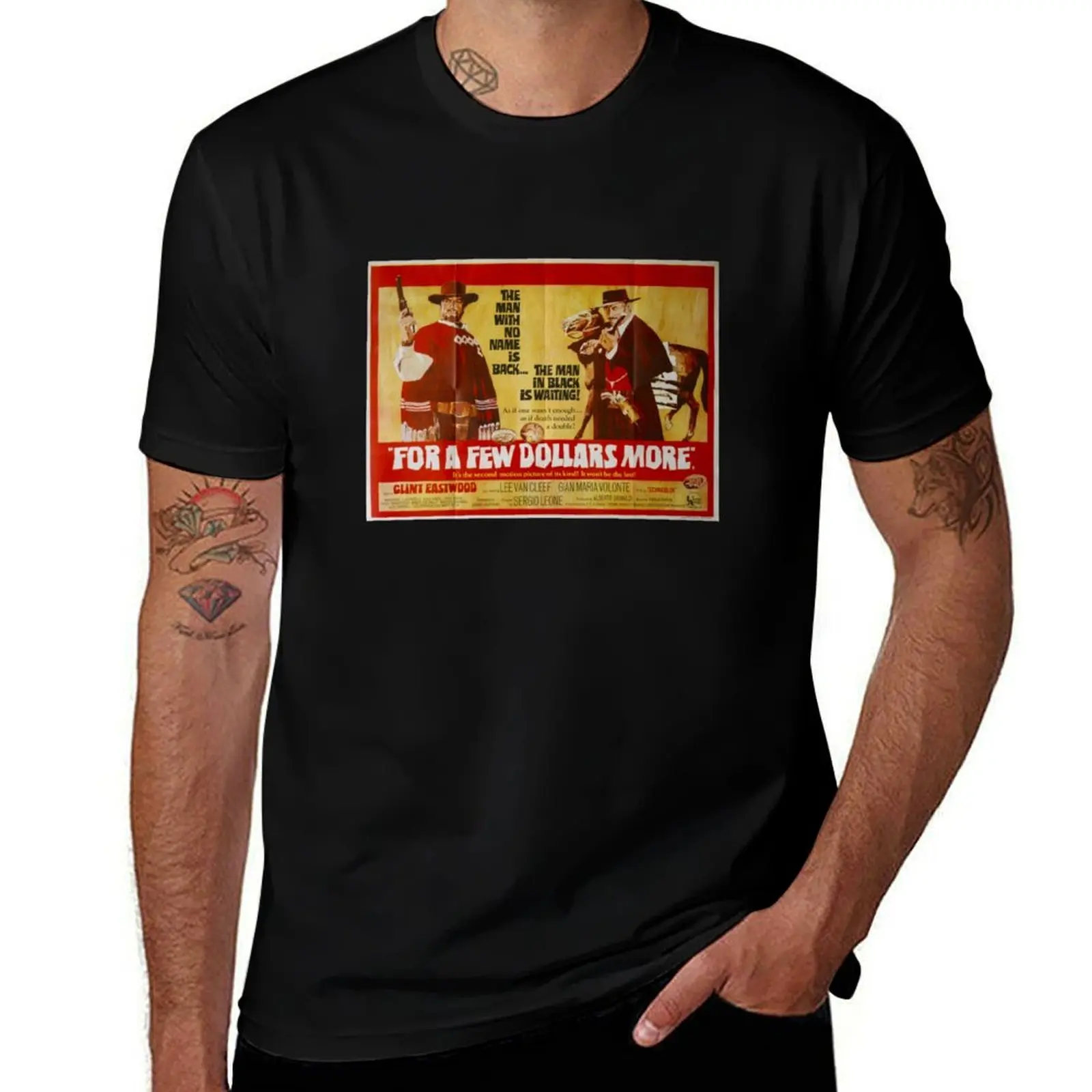 FOR A FEW DOLLARS MORE retro movie poster T-Shirt Casual Graphic Print Tee T-Shirt