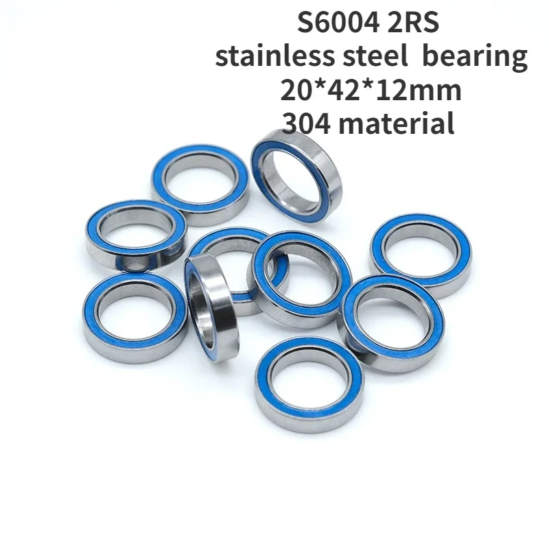 

S6004 2RS stainless steel deep groove ball bearing 20*42*12mm304 material bearing