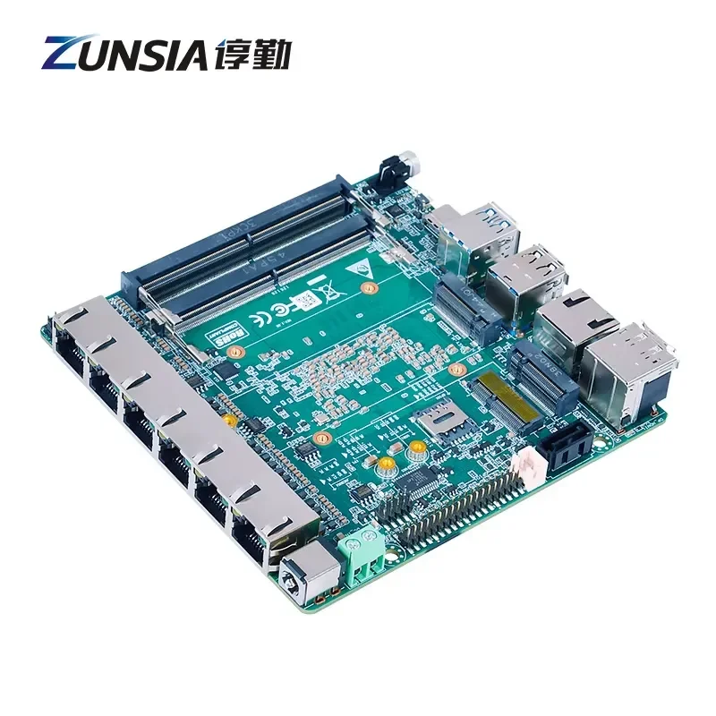 for 14th Gen Ultra 5 125H Ultra 7 155H Industrial Motherboard 6 LAN 2 DDR5 Nano ITX Router Firewall Machine Vision