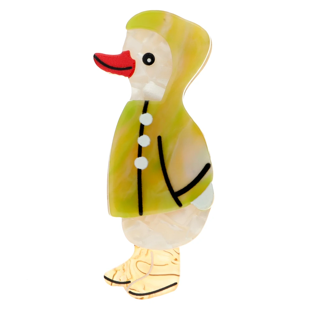 CINDY XIANG Acrylic Duck Brooches For Women Animal Pin Acetate Fiber Material High Quality 4 Colors Available