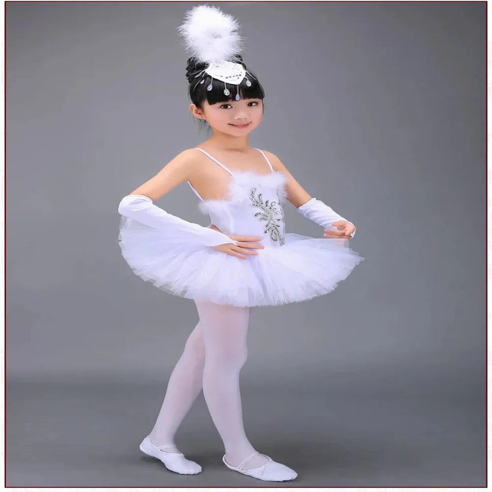 Children Professional White Swan Lake Ballet Tutu Costume Girls Ballerina Dress Kids Ballet Dress Dancewear Dance Dress For Girl