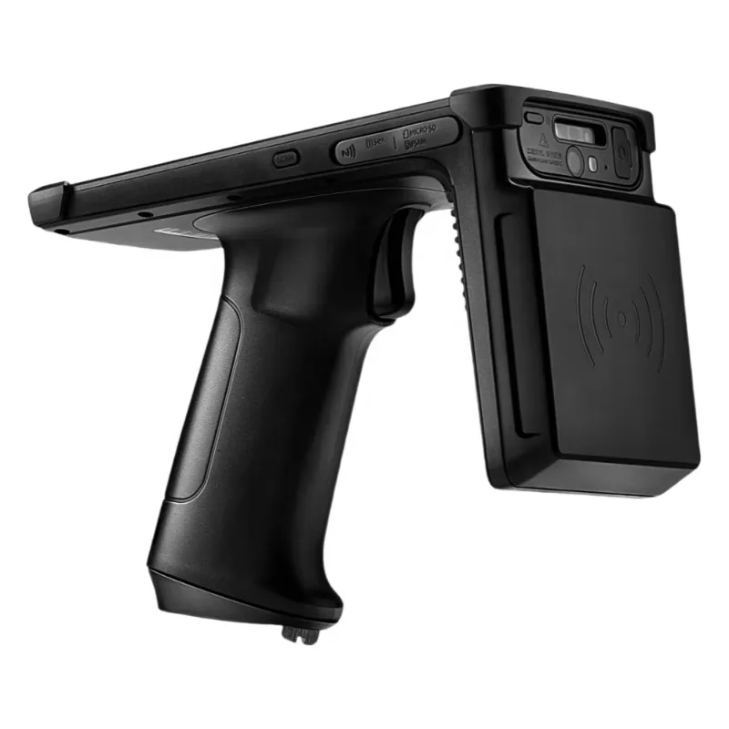 

HST UHF RFID со сканером штрих-кода, дальность чтения 10 м, Android 11, беспроводной портативный считыватель UHF Rfid, настраиваемый шаблон