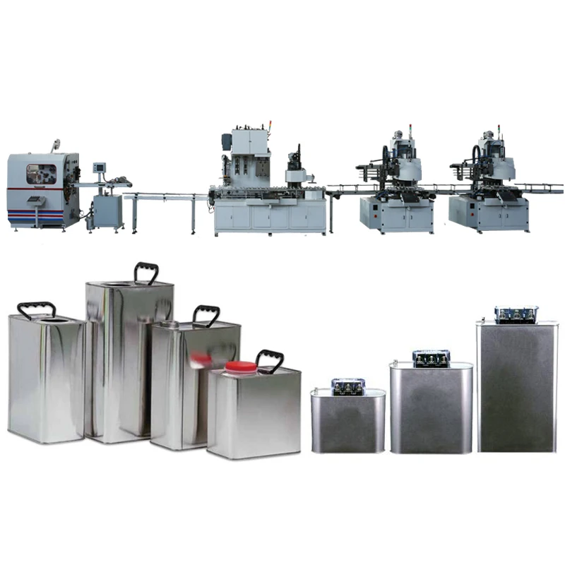 Línea de producción automática de contenedores de embalaje de latas, máquina para fabricar cajas de estaño de embalaje de metal, equipo de cajas de hojalata barato hecho en fábrica