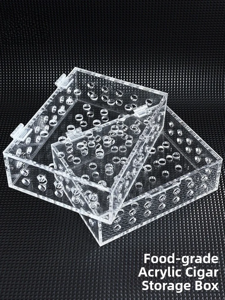

Акриловый бокс для хранения и выдержки сигар пищевого класса, незаменимый для сигарной комнаты, акриловый шкаф для сигар