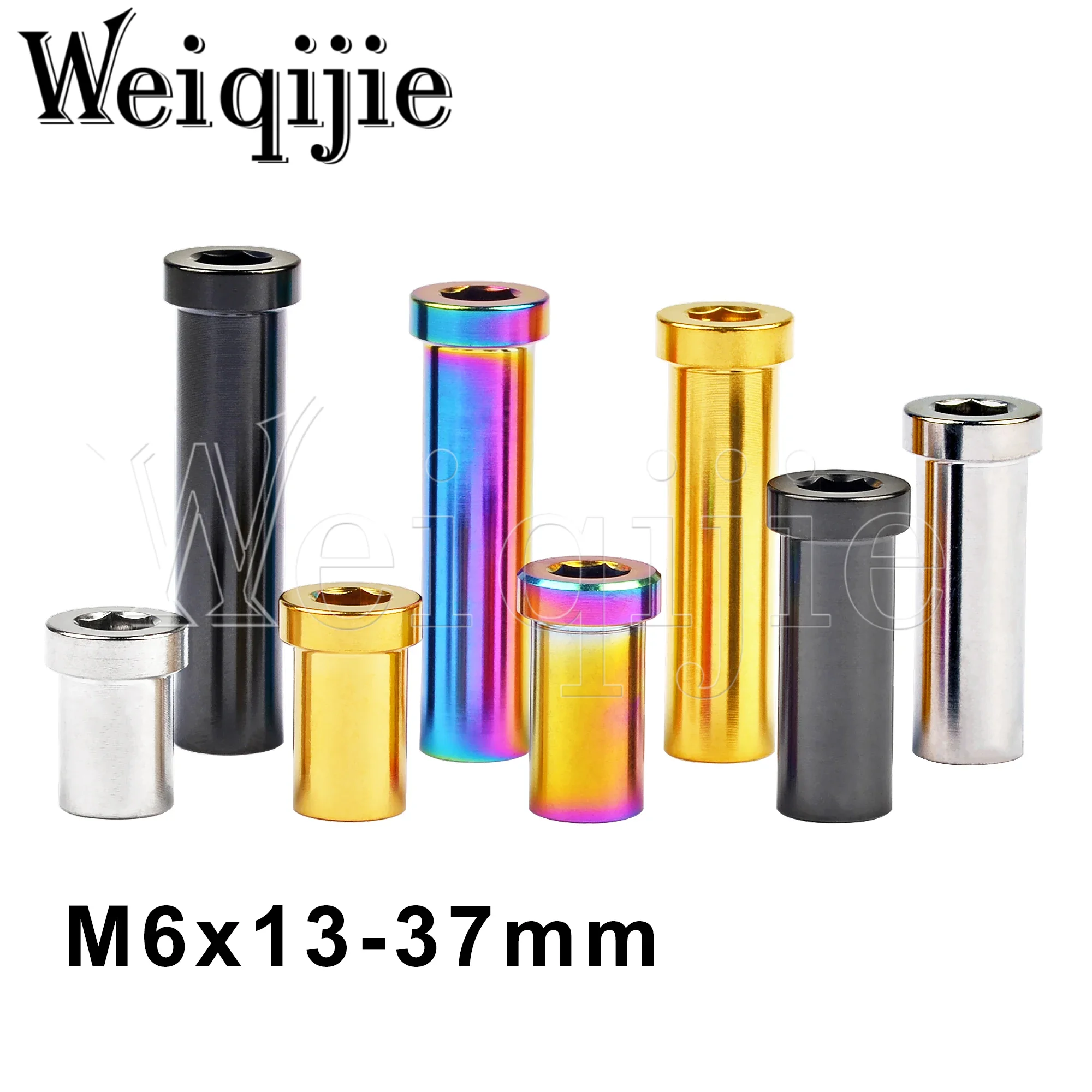 

Weiqijie M6 Titanium Nut Length 13 15 17 21 23 25 31.5 33 35 37mm For Bicycle Brake Bolt Caliper C Clamp Fix Titanium Parts