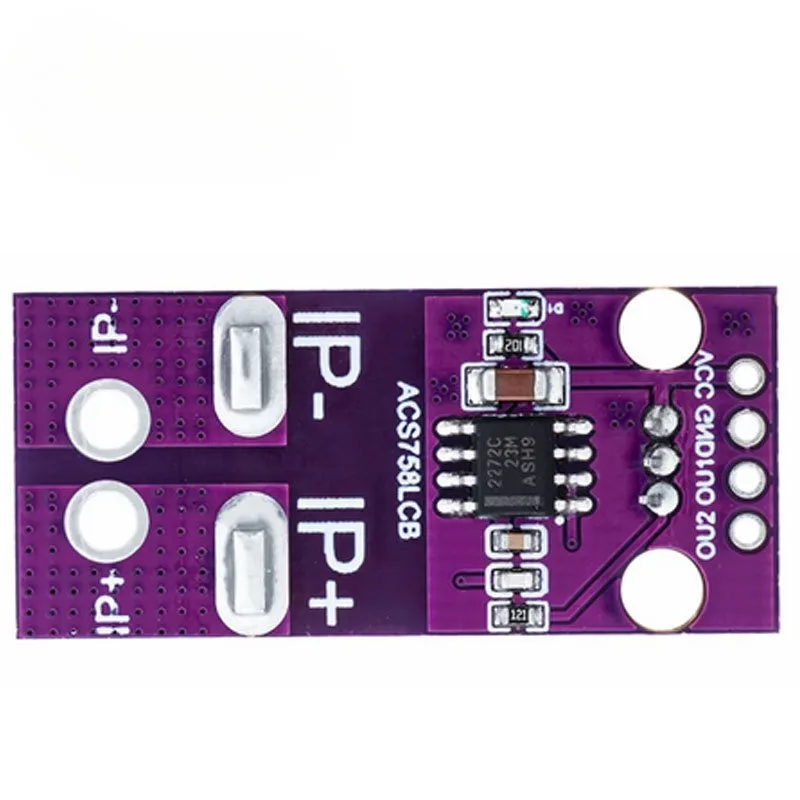 50A 100A 200A Hall Current Sensor Module Linear Analog AC DC 3.3V-5V ACS758 ACS758LCB-050B 100B 200B-PFF-T RC Model Connector