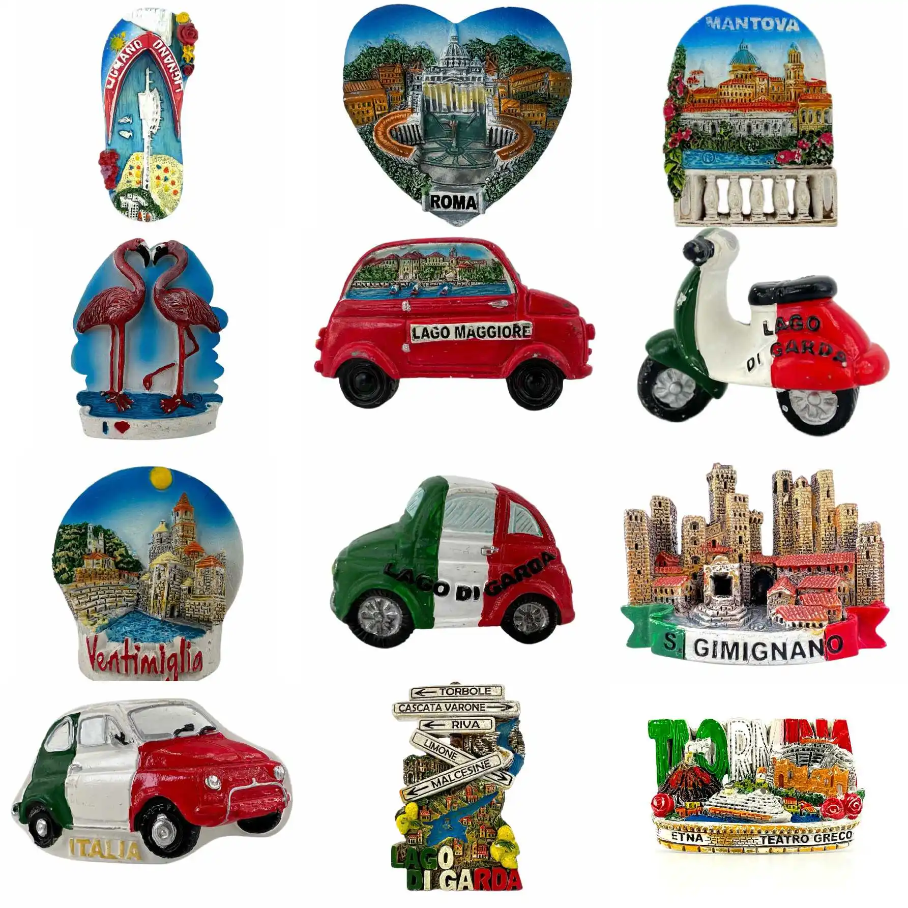 Italy Fridge Magnets S.gimignano Roma Lago Di Garda Lignand Travel Memorial Magnetic Refrigerator Stickers Gift Room Decoration