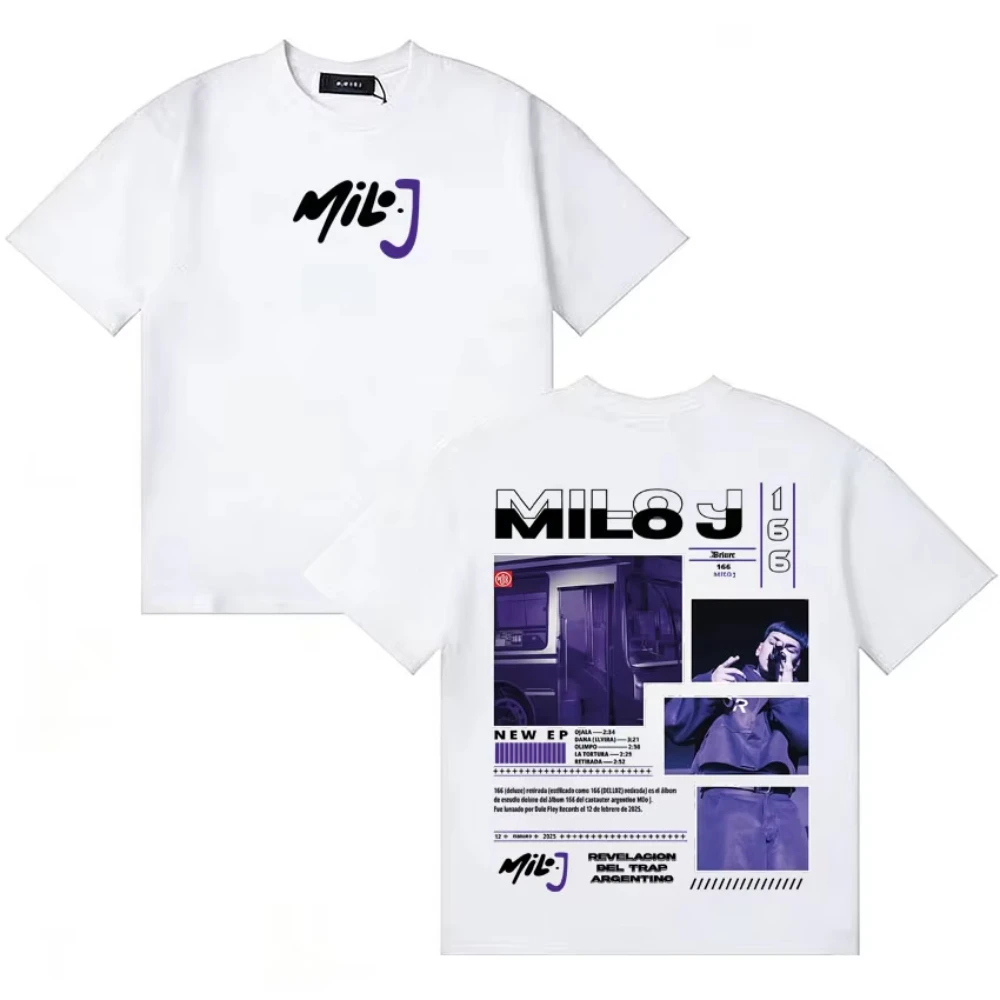 Rapper Milo J 166 Harajuku Oversized T Shirt Men's Women's Y2K Teenagers T-shirt Gothic Cotton Casual Short Sleeve Male T-shirts