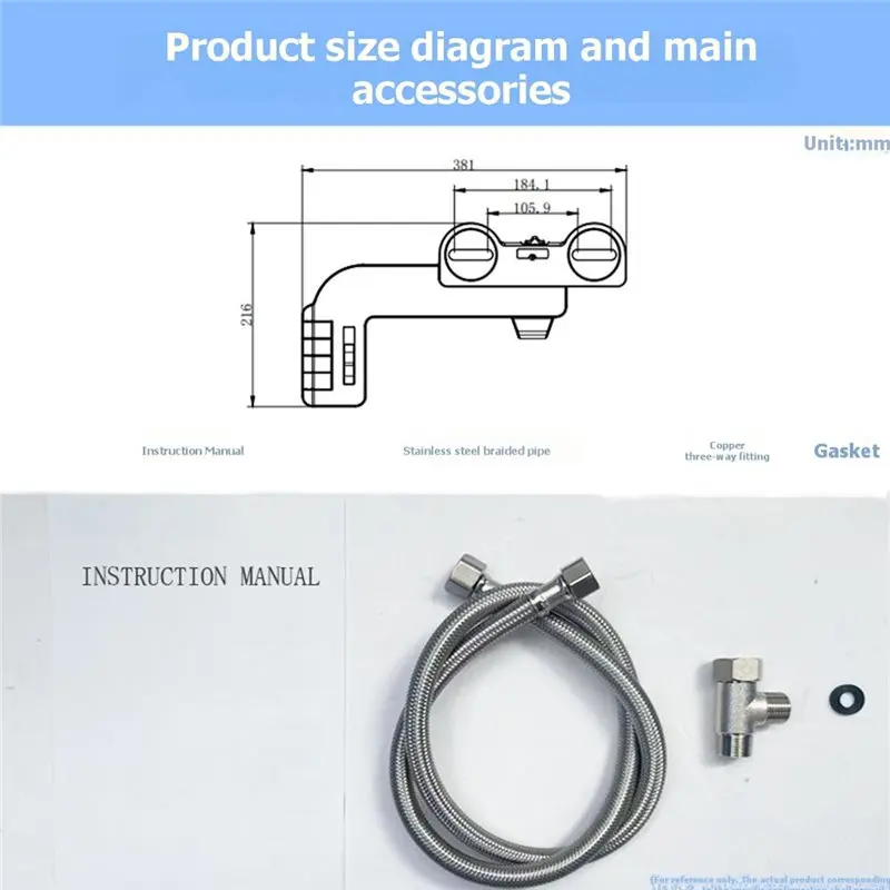 Luckshopping For Frontal Rear Wash Bidet Attachment For Toilet Non-Electric 2 Nozzles Adjustable Pressure Buttock Irrigator