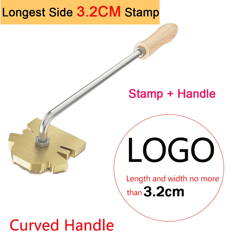 Personalisierter Brandstempel mit LOGO für Holzbearbeitung, Steak, BBQ, Lederhandwerk, Messing-Heizwerkzeug, DIY Steak, Burger, Holz