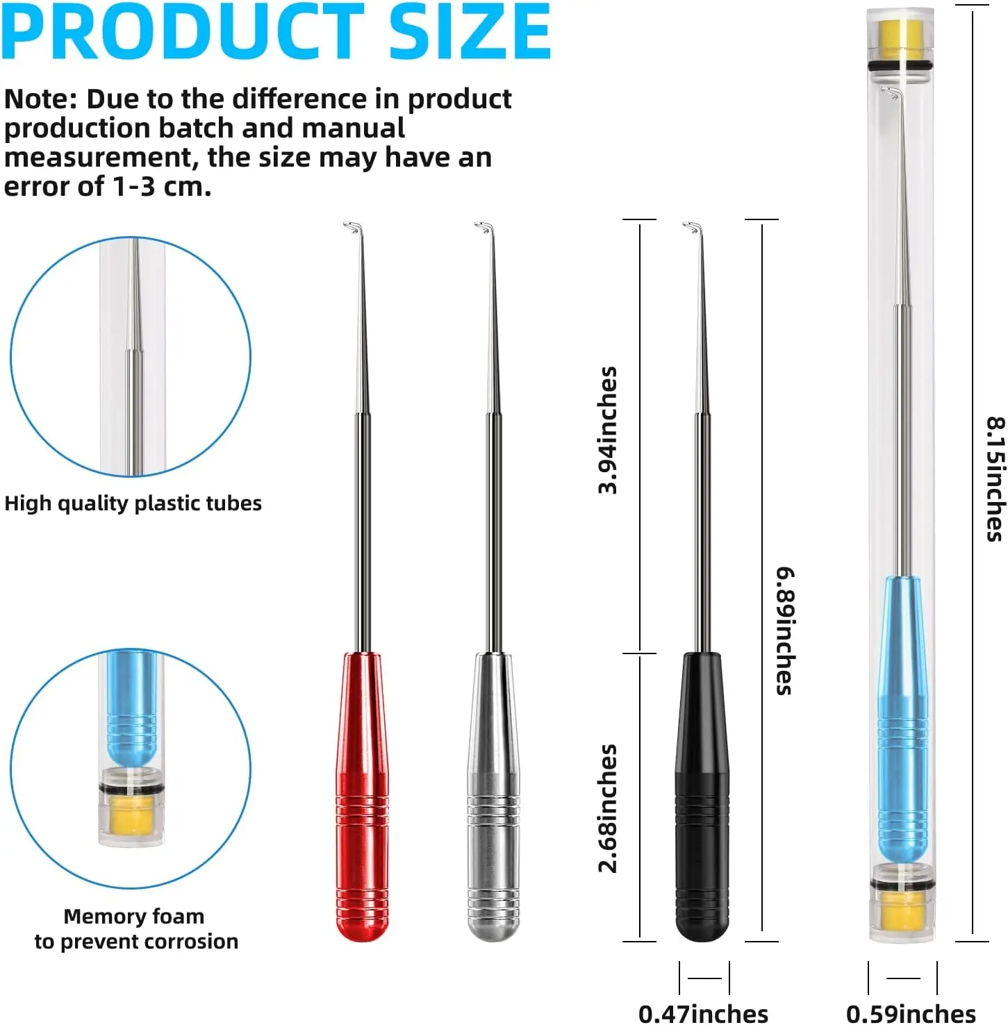 Fish Hook Remover Tool,Fishing Hook Quick Removal Device,,Hook Extractor Accessories Tools with Storage Tube,4Pcs