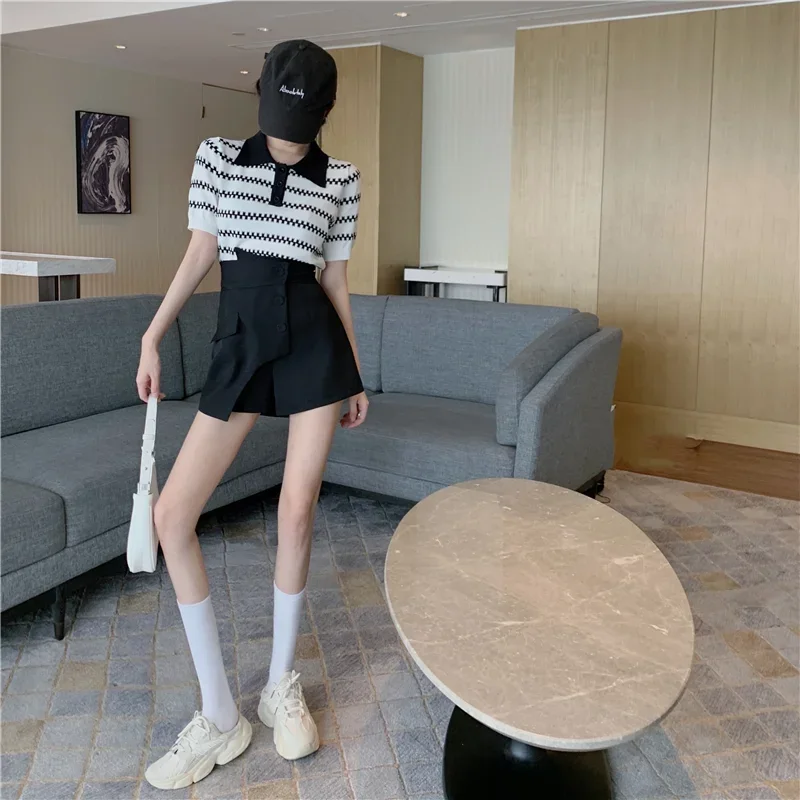 Female Shorts Summer Fashion 2024 Two-piece New Women\'s Short Sets 2 Pieces Classic Coordinated Novelties Matching Casual Trends