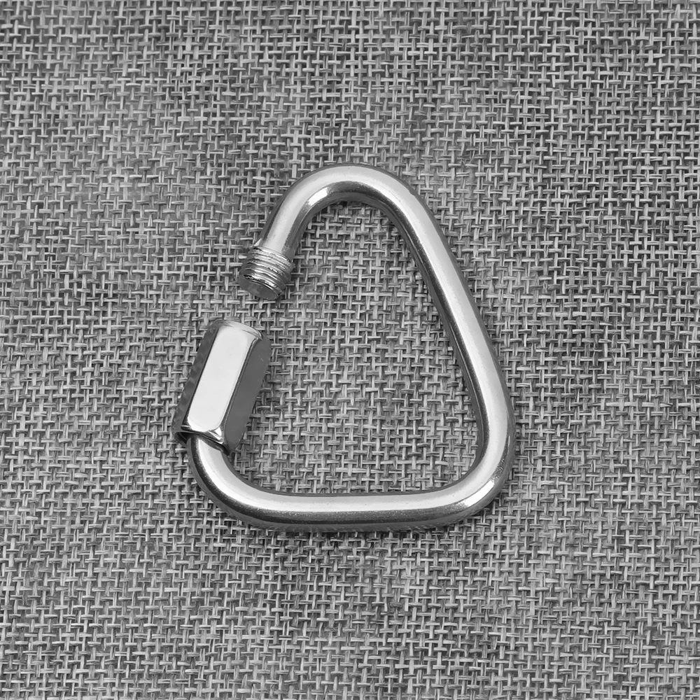 1Pc Carabiners Triangle -Ring Buckles Spring Carabiners Snap Hooks Clip Keychains Outdoor Backpack Pendant Buckles Camping Tool