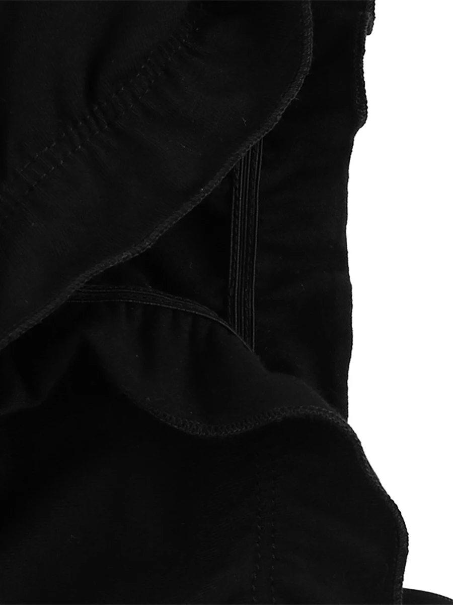 Women Bloomer Shorts Layered Ruffles Tierred Summer Elastic Waist Shorts Kawaii Lolita Solid Color Short Pants Streetwear Y2K