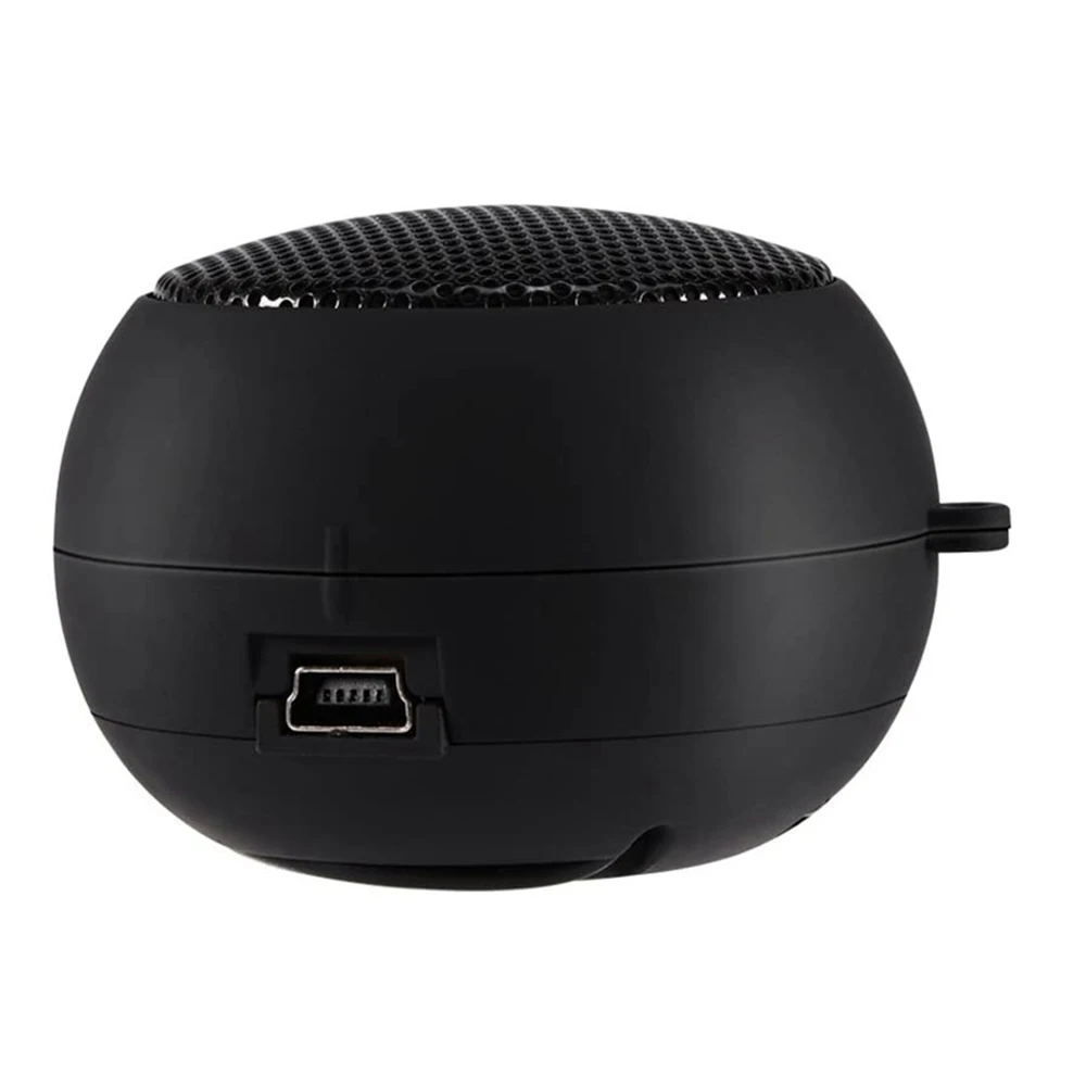 Mini haut-parleur de voyage portable avec câble audio de 3.5mm, basse tension, batterie intégrée, haut-parleur rétractable pour urgent