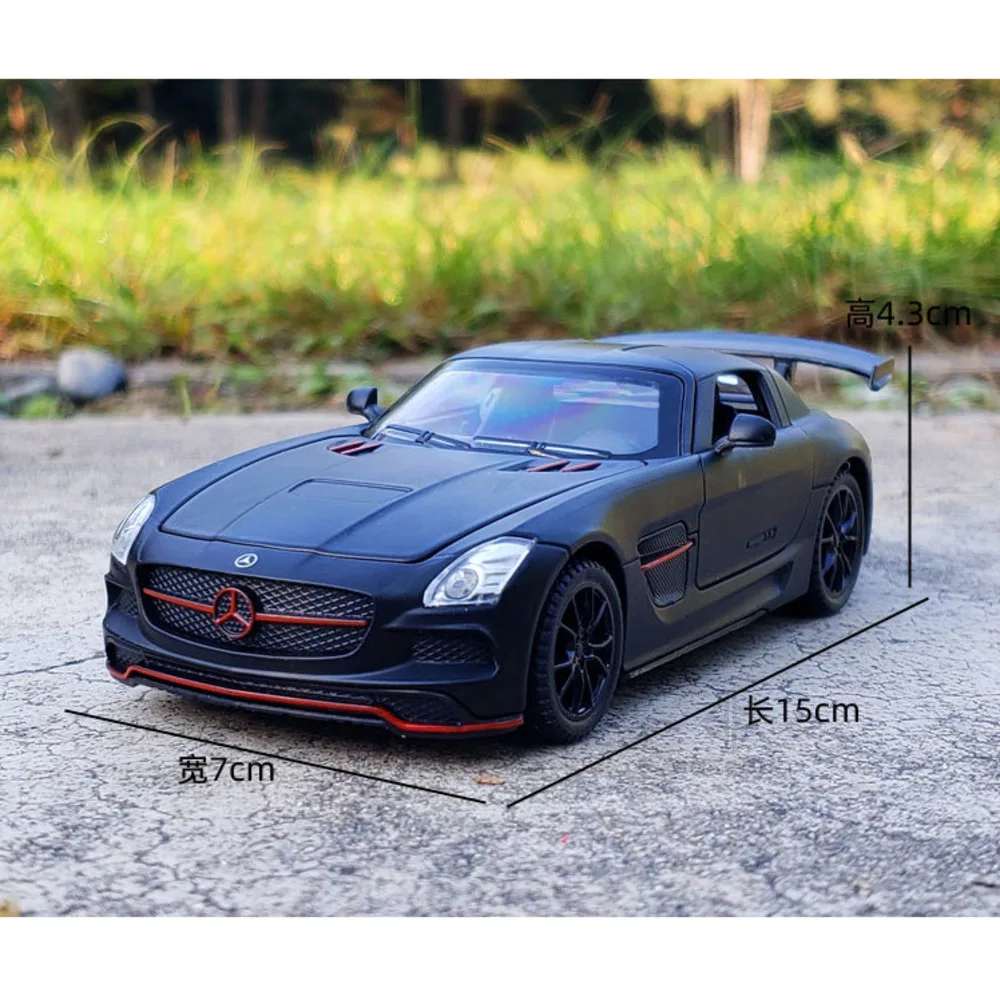 1:32 Alloy Diecasts Auto Modellen Amg Sls Supercar Speelgoed Met Licht En Geluid Trek Metal Voertuig Geschenken Speelgoed Voor boy Collection