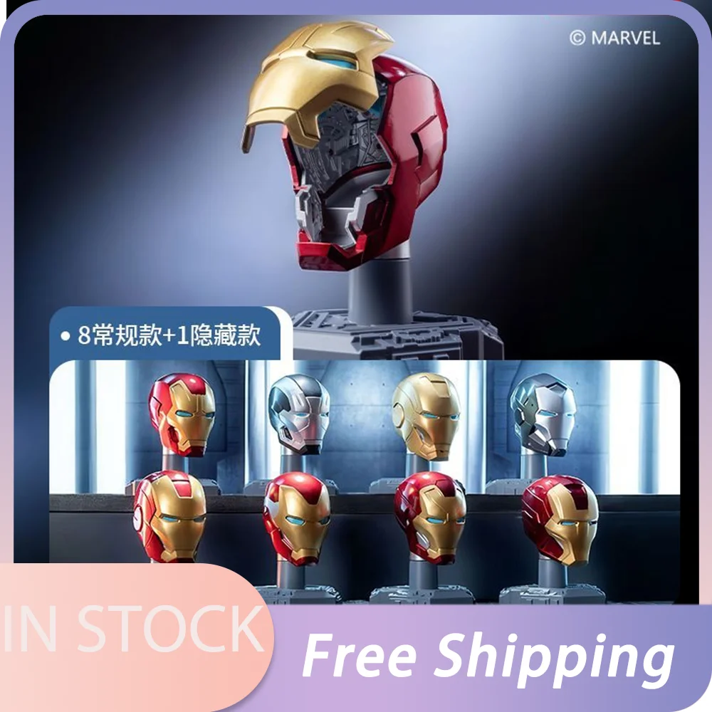 

In Stock Morstorm Tony Stark Iron Man Helmet Mk7 Mk15 Mk46 Mk85 Mk42 Mk21 Mk 16 Anime Figure Model Assembly Toys Blind Box Gifts