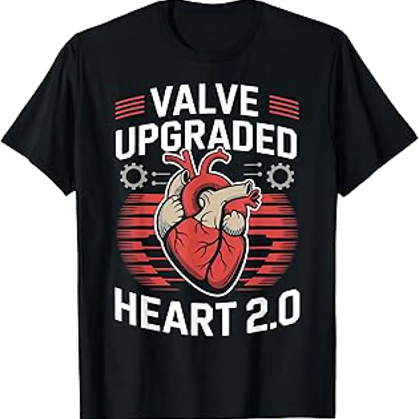Valve Upgraded Heart Aortic Surgery T Shirt vintage Washed Slightly Stretched streetwear Top For Everyday Wear Stylish